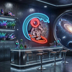 Astronaut Surfing Artwork Led Neon Sign Light