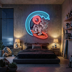 Astronaut Surfing Artwork Led Neon Sign Light