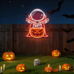 Astronaut Vampire Halloween Artwork Led Neon Sign Light