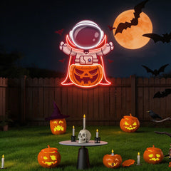 Astronaut Vampire Halloween Artwork Led Neon Sign Light