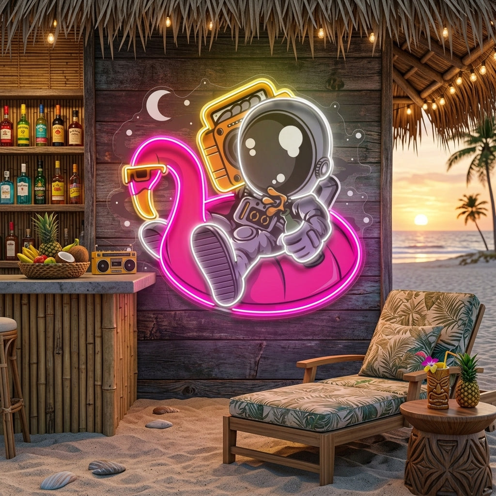 Astronaut Floaties Ballon LED Neon Sign Light Pop Art