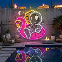 Astronaut Floaties Ballon LED Neon Sign Light Pop Art