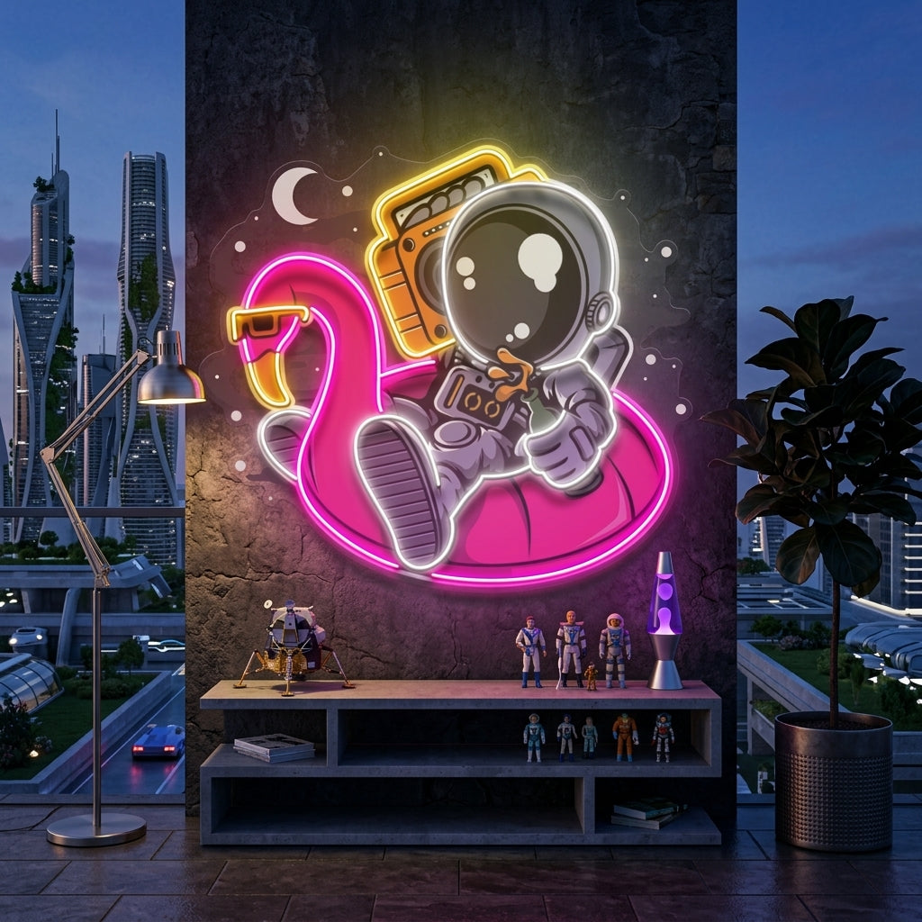 Astronaut Floaties Ballon LED Neon Sign Light Pop Art
