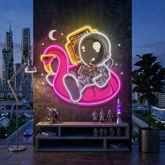 Astronaut Floaties Ballon LED Neon Sign Light Pop Art