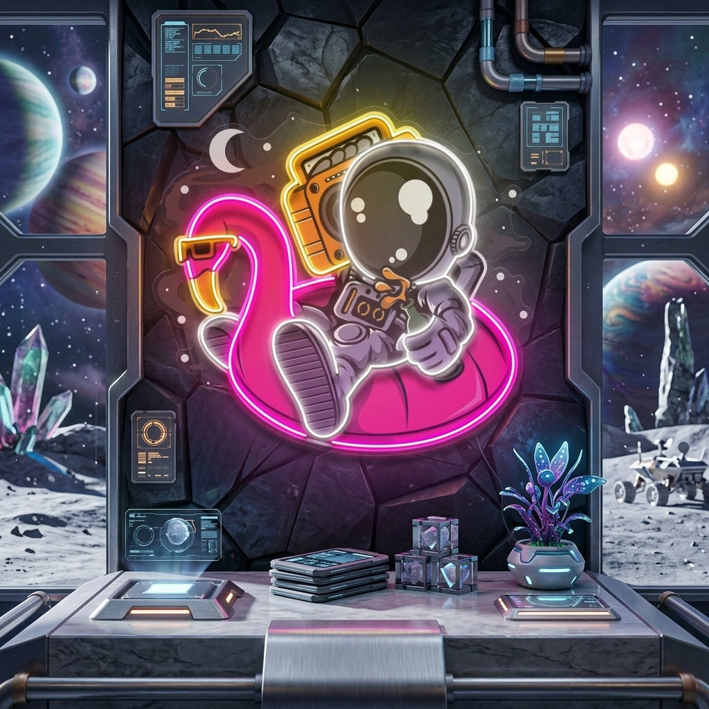 Astronaut Floaties Ballon LED Neon Sign Light Pop Art