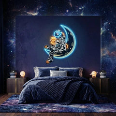 Astronaut Sitting On The Moon Artwork Led Neon Sign Light