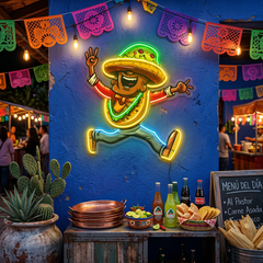 A Taco Dancing Disco Music LED Neon Sign Light Pop Art