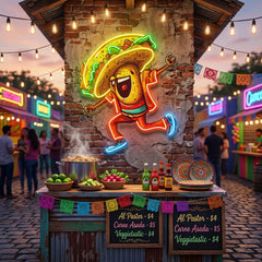 Taco Dancing LED Neon Sign Light Pop Art