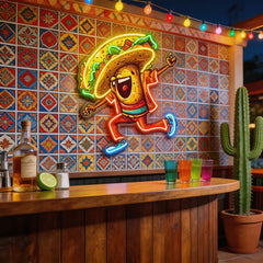 Taco Dancing LED Neon Sign Light Pop Art