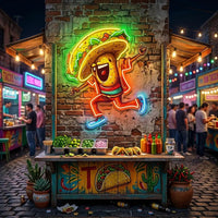 Taco Dancing LED Neon Sign Light Pop Art