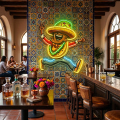 A Taco Dancing Disco Music LED Neon Sign Light Pop Art