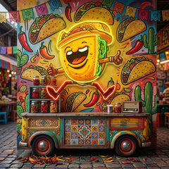 Taco Disco Dancing LED Neon Sign Light Pop Art