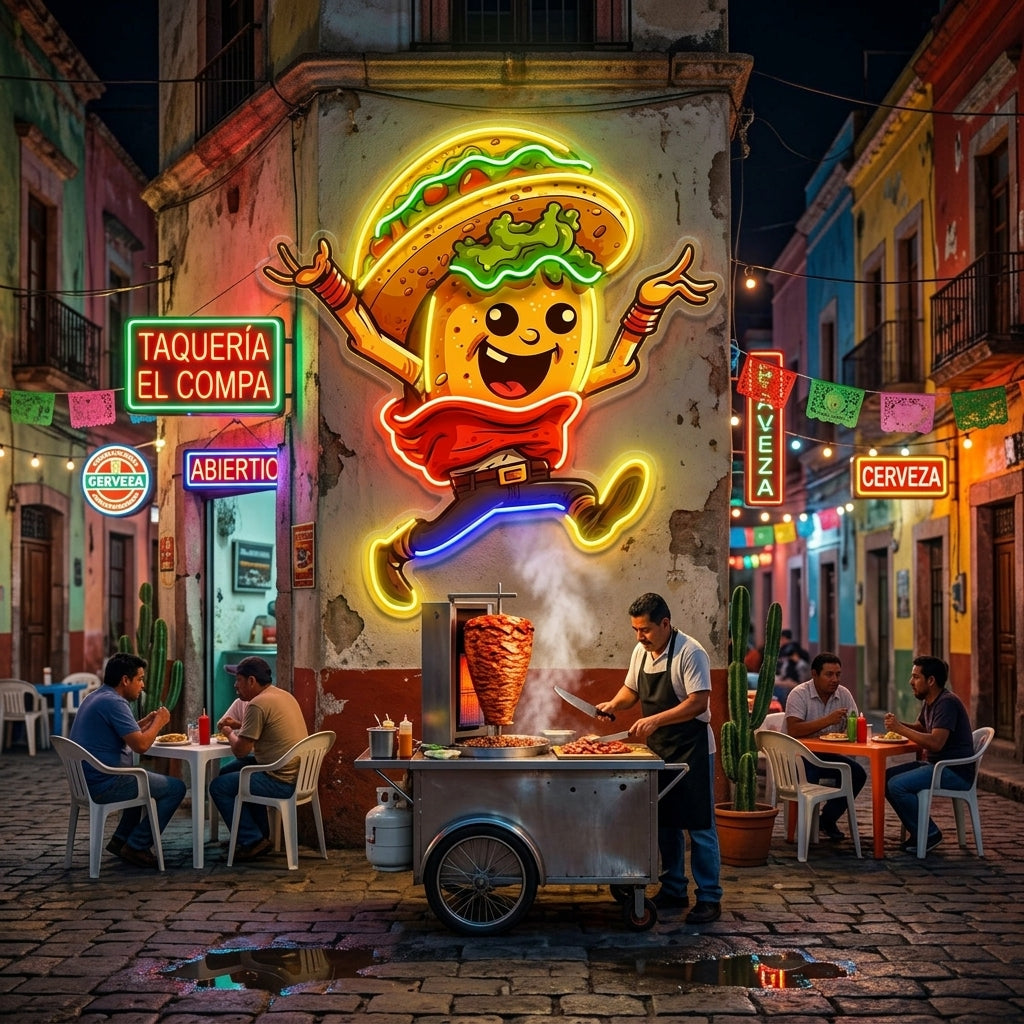 Funny Taco LED Neon Sign Light Pop Art