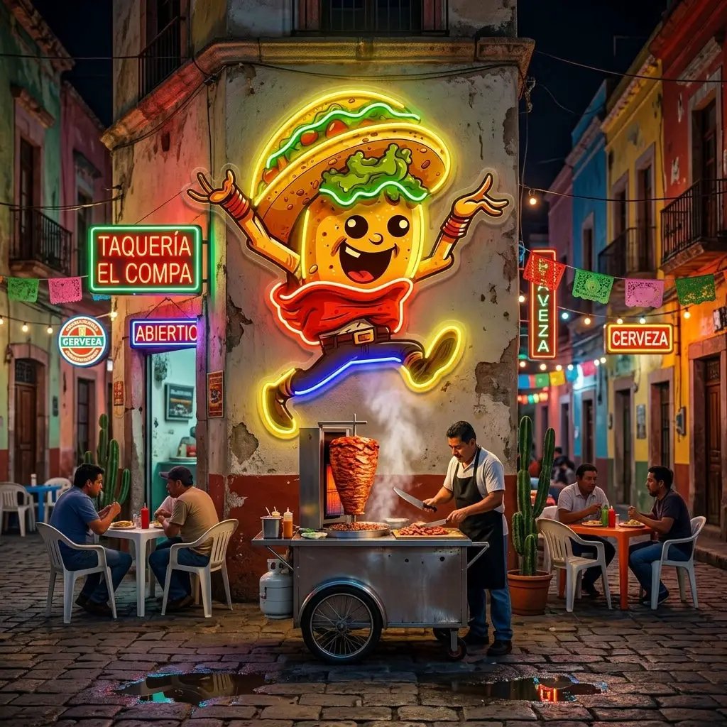 Funny Taco LED Neon Sign Light Pop Art