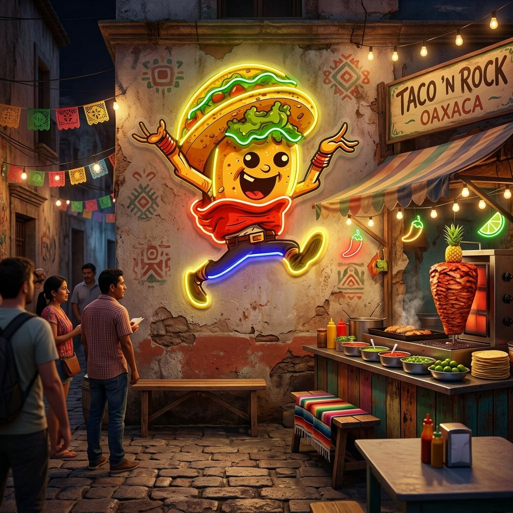 Funny Taco LED Neon Sign Light Pop Art