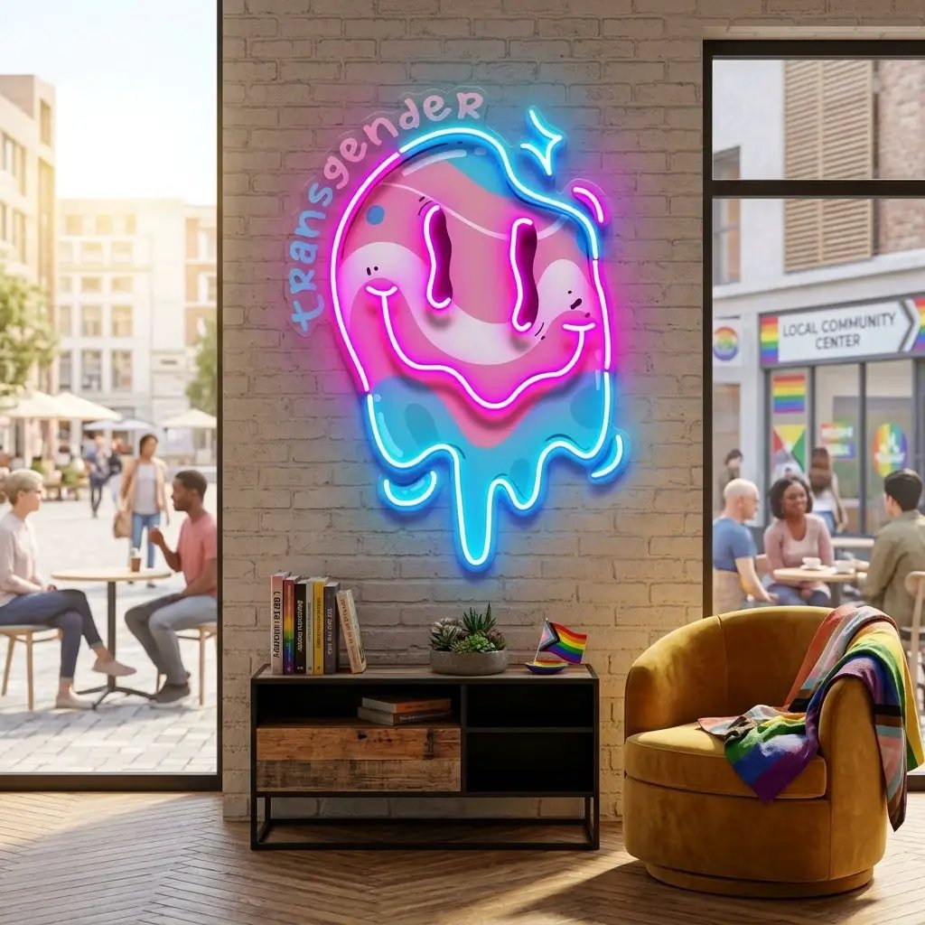 Authentic You With Pride LED Neon Sign Light Pop Art