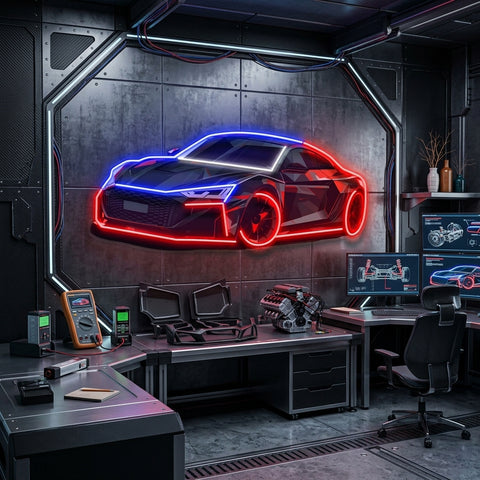 Modern Sports Car LED Neon Sign Light Pop Art