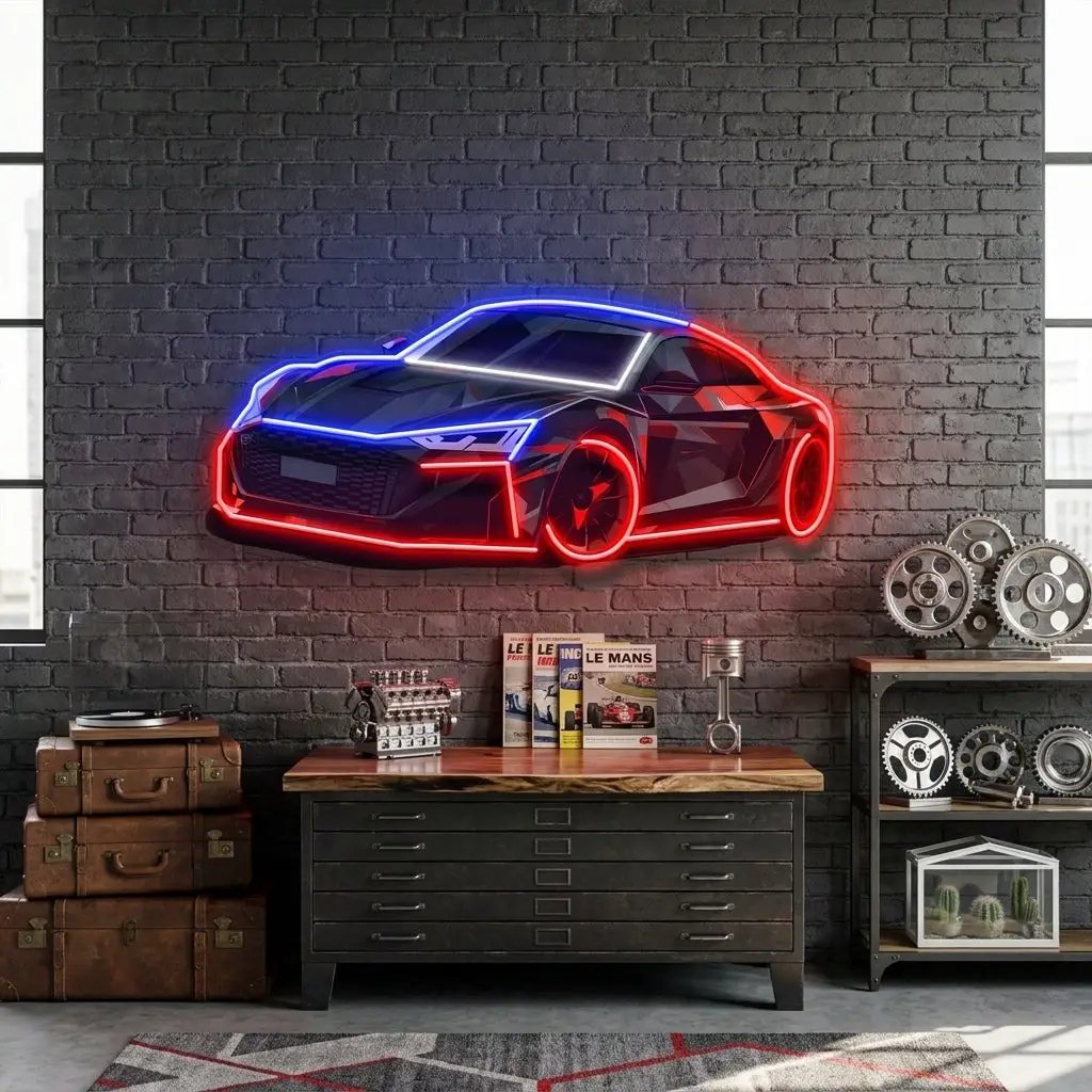Modern Sports Car LED Neon Sign Light Pop Art
