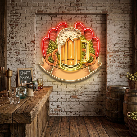 Beer Festival LED Neon Sign Light Pop Art