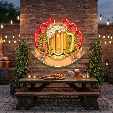 Beer Festival LED Neon Sign Light Pop Art