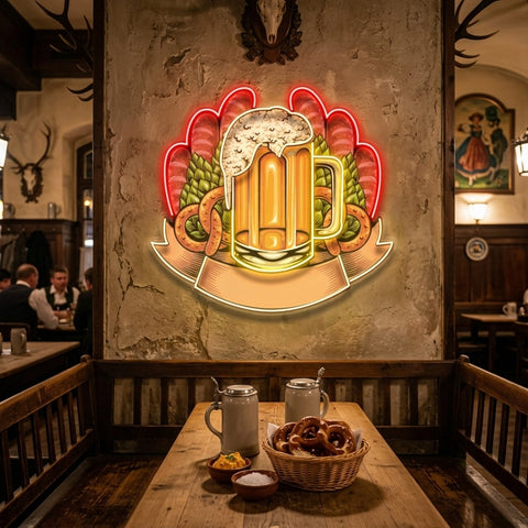 Beer Festival LED Neon Sign Light Pop Art