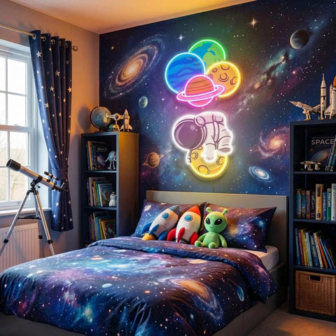 Balloon Astronaut Art work Led Neon Sign Light