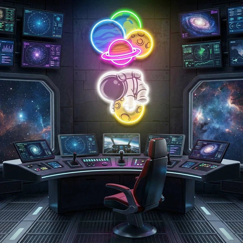 Balloon Astronaut Art work Led Neon Sign Light