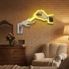 Hand Couple Artwork Led Neon Sign Light