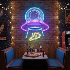 UFOs Astronaut Art work Led Neon Sign Light