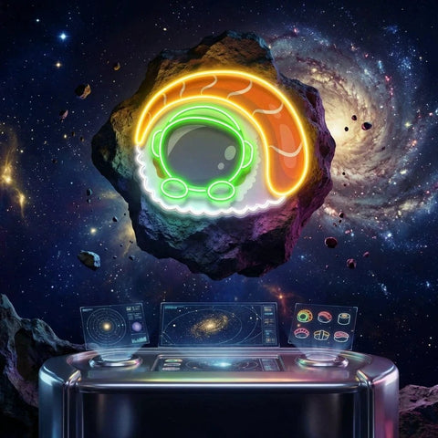 Sushi Astronaut Art work Led Neon Sign Light