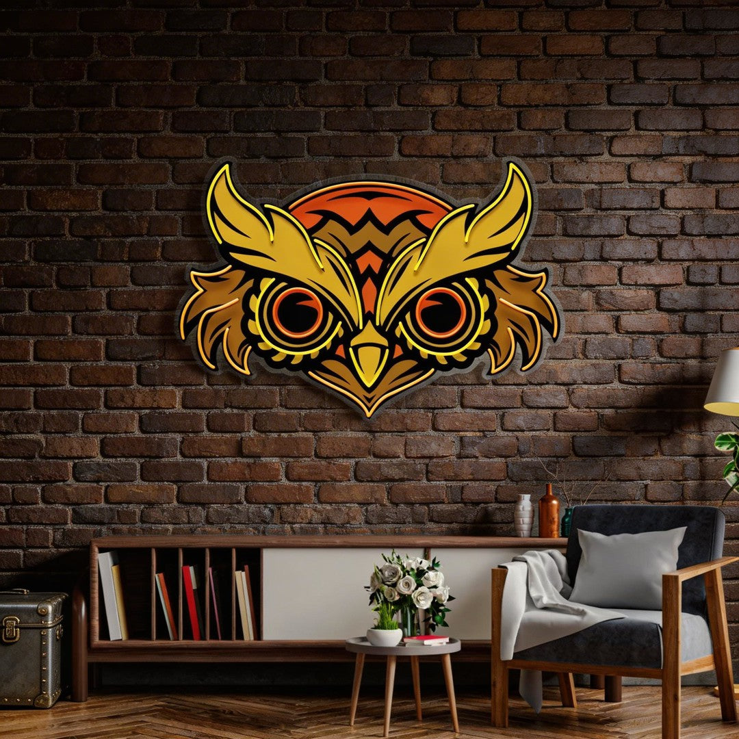 Brown Owl LED Neon Sign Light Pop Art