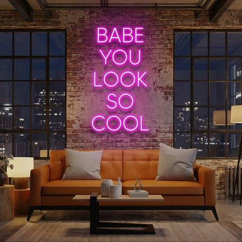 Babe You Look So Cool Led Neon Sign Light