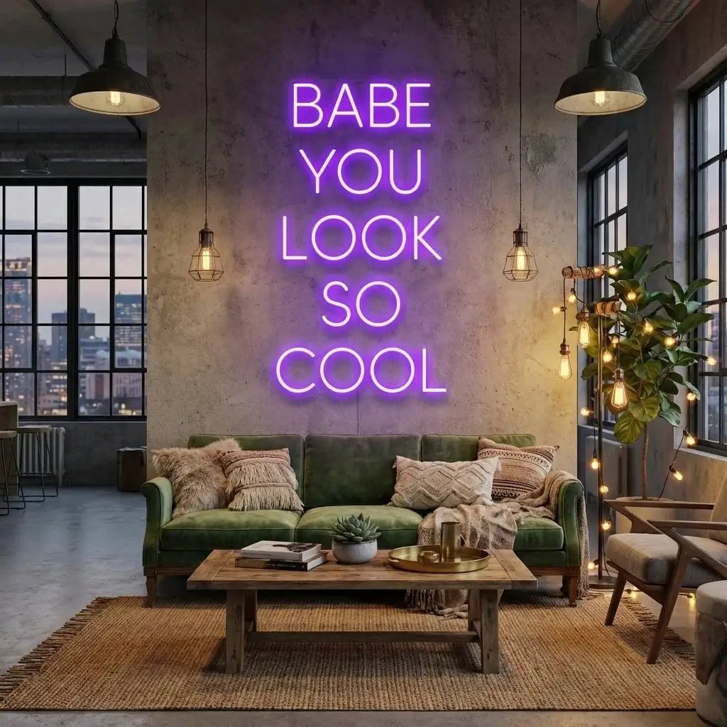 Babe You Look So Cool Led Neon Sign Light