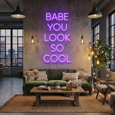 Babe You Look So Cool Led Neon Sign Light