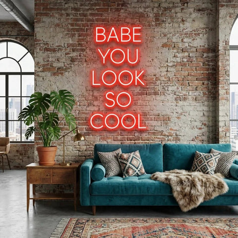 Babe You Look So Cool Led Neon Sign Light