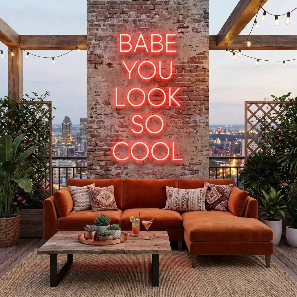 Babe You Look So Cool Led Neon Sign Light