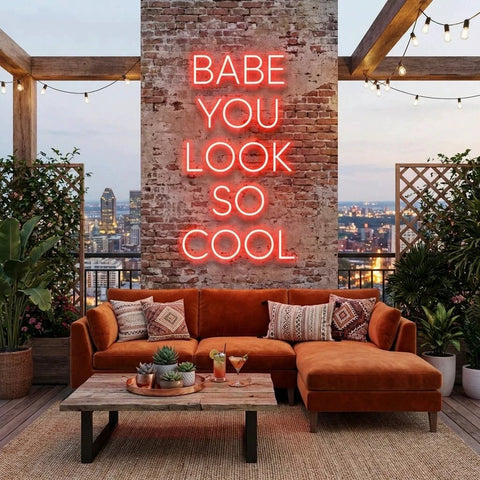 Babe You Look So Cool Led Neon Sign Light