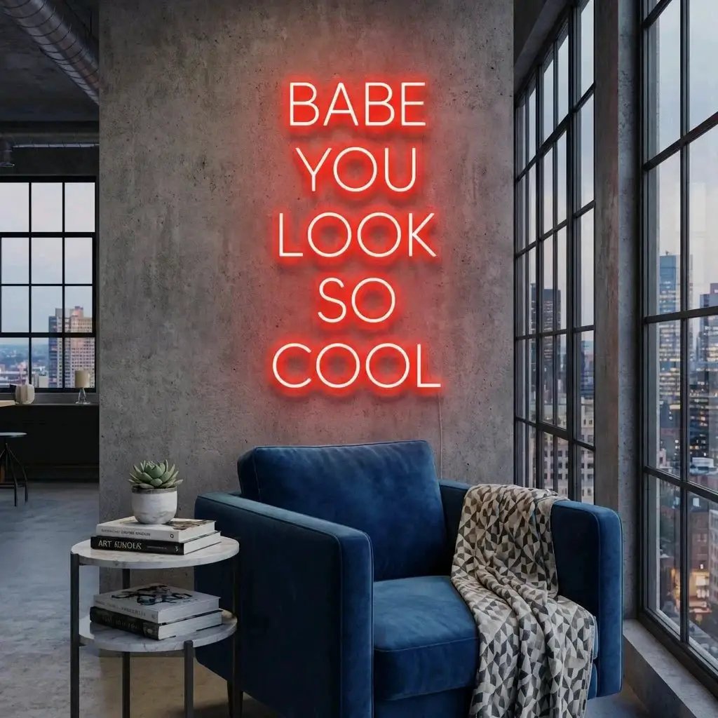 Babe You Look So Cool Led Neon Sign Light