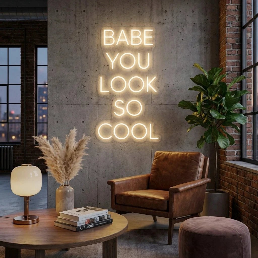 Babe You Look So Cool Led Neon Sign Light
