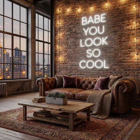 Babe You Look So Cool Led Neon Sign Light