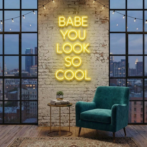 Babe You Look So Cool Led Neon Sign Light