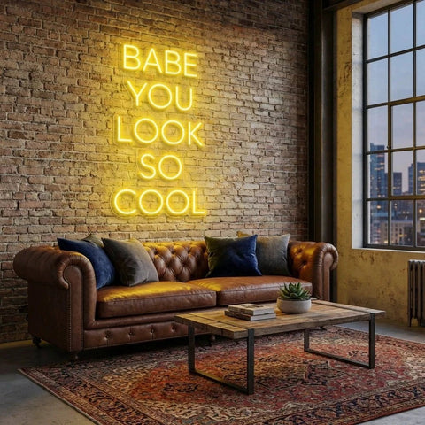 Babe You Look So Cool Led Neon Sign Light
