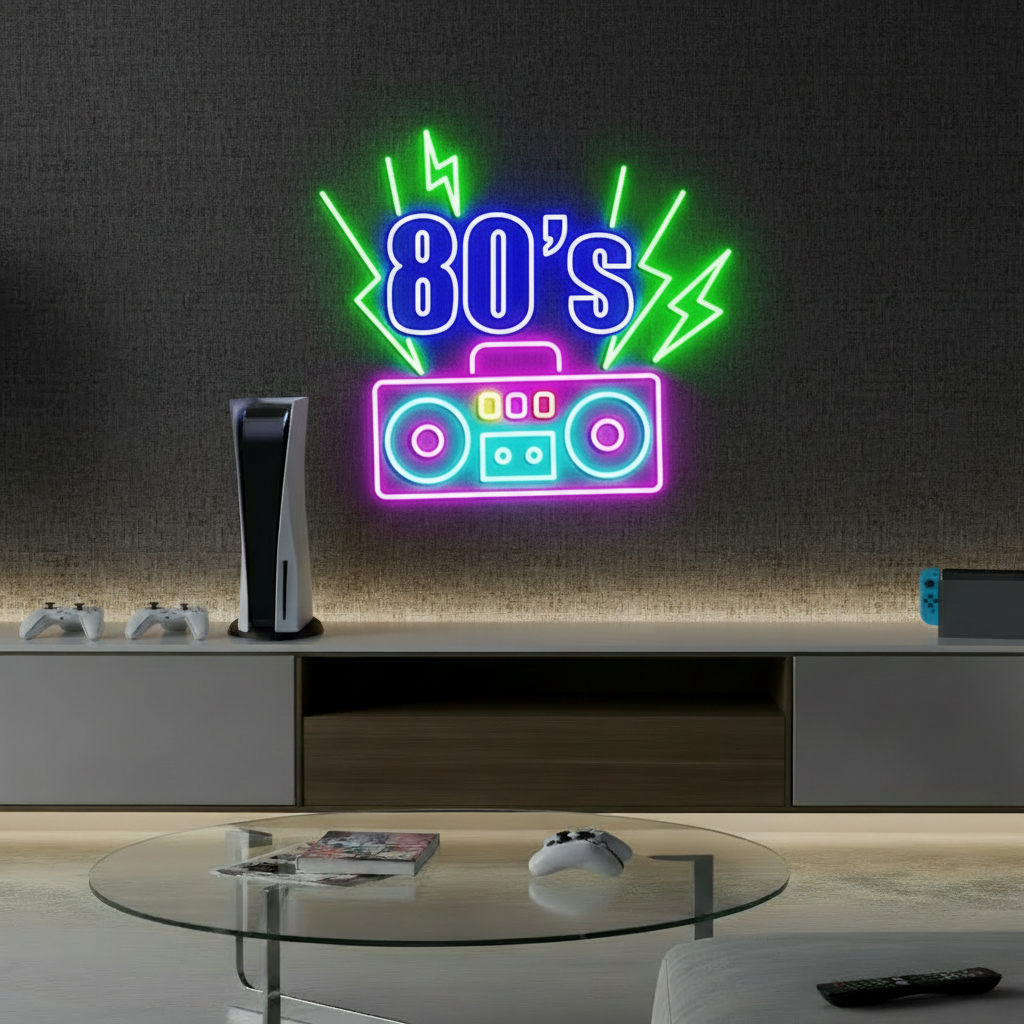 Back To The 80s Neon Light  Retro Party Decor Neon Sign