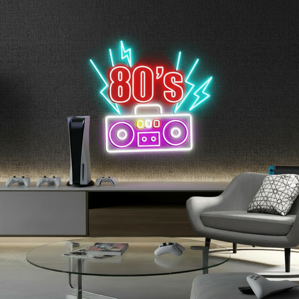 Back To The 80s Neon Light Retro Party Decor Neon Sign