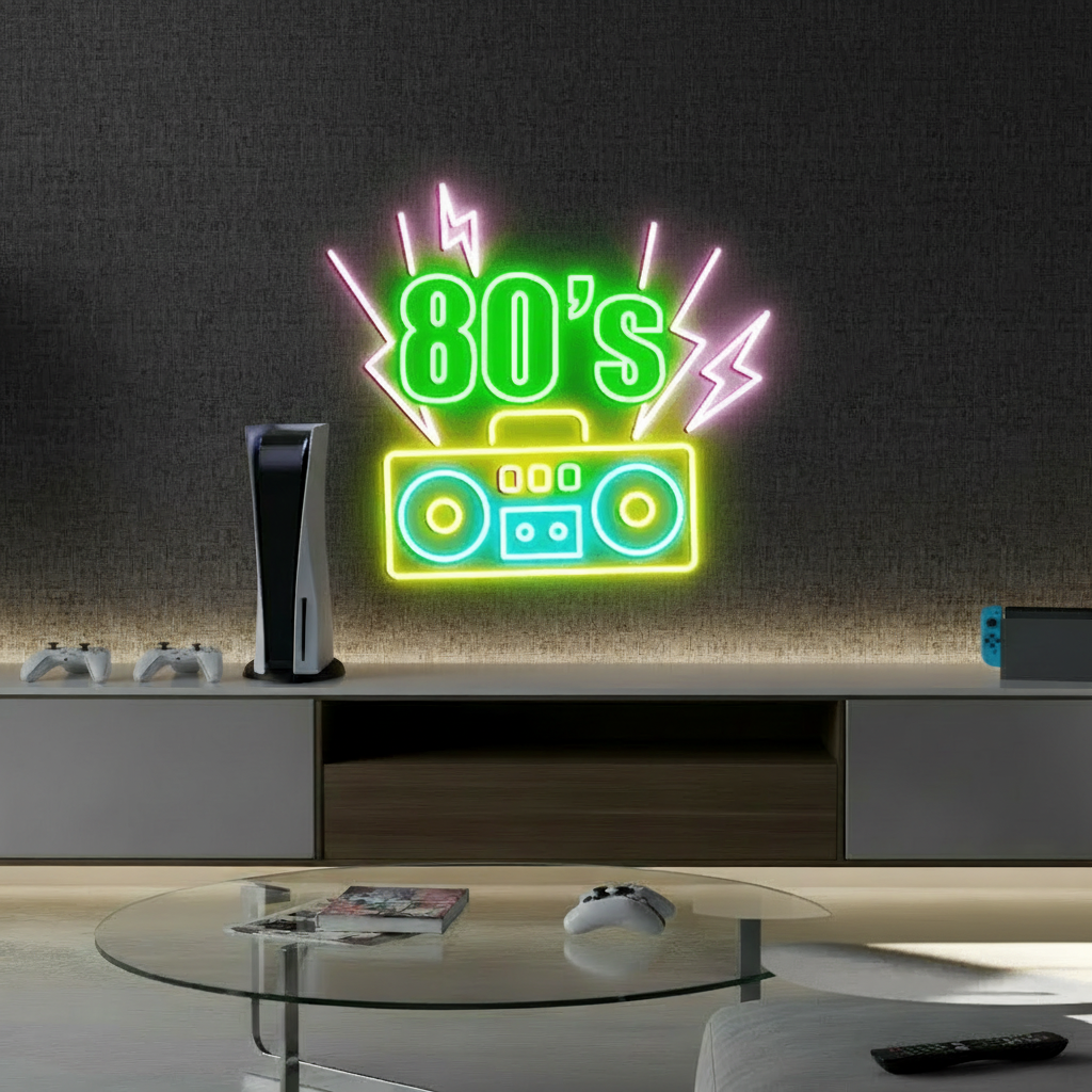 Back To The 80s Neon Light  Retro Party Decor Neon Sign