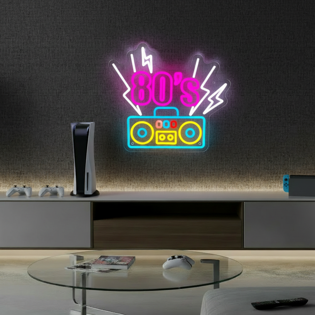 Back To The 80s Neon Light  Retro Party Decor Neon Sign