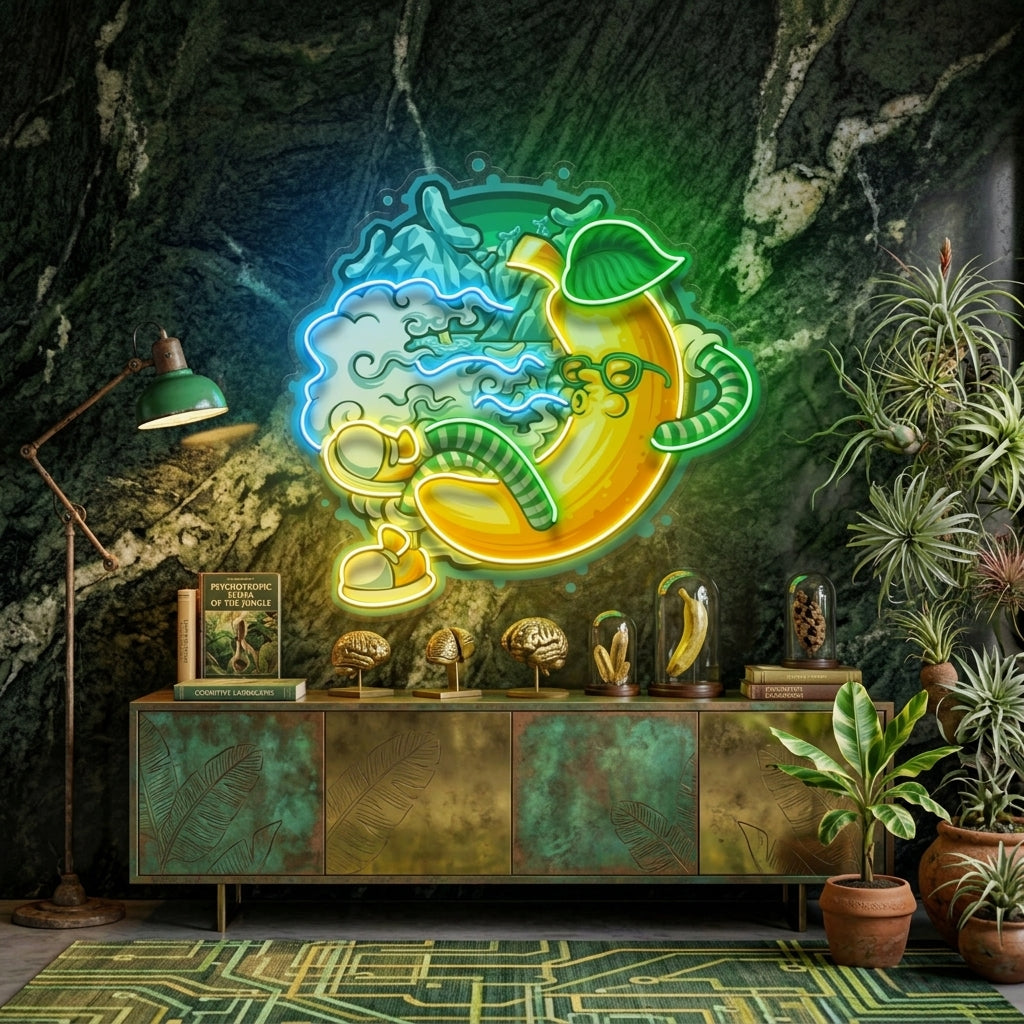 Banana Mint Cartoon LED Neon Sign Light Pop Art