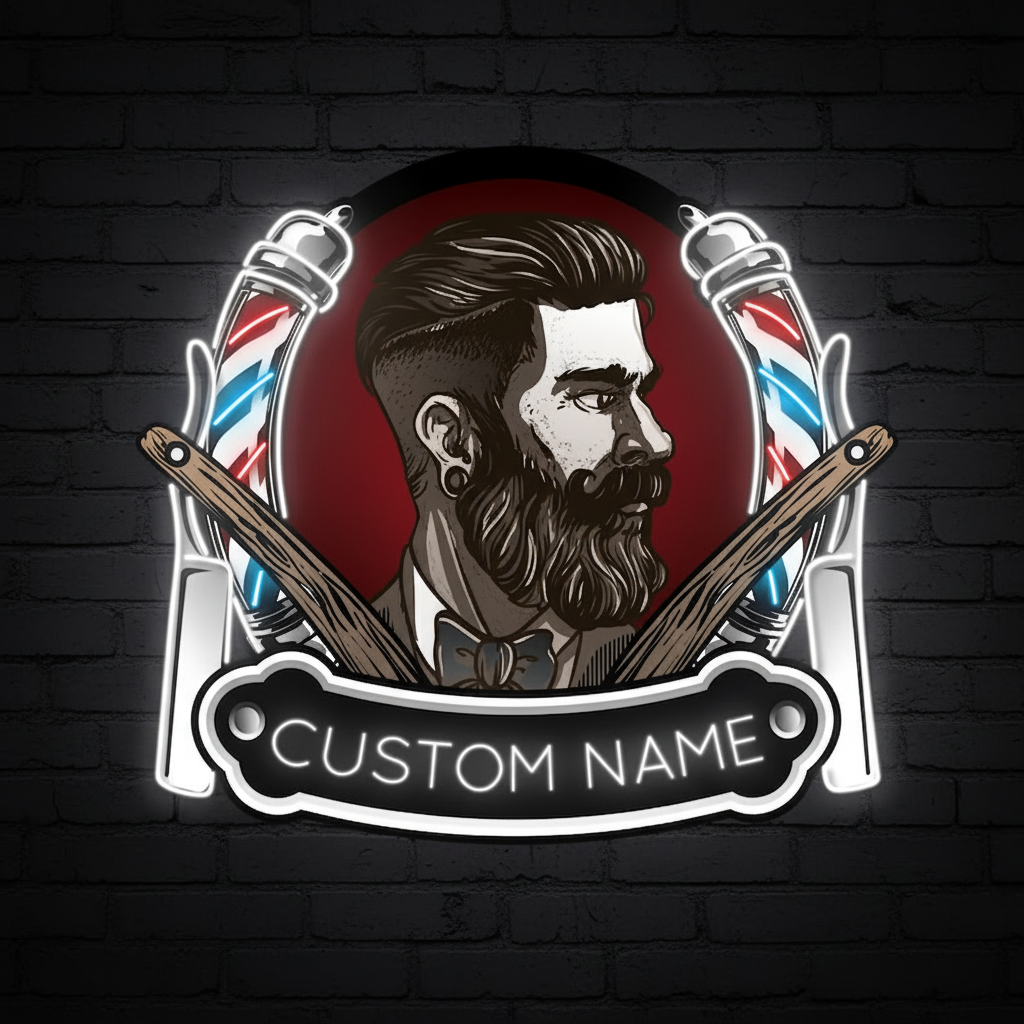 Barber Shop Neon Sign Shop Wall Decor Art