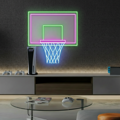 Basketball Hoop LED Neon Light Game Room Decor Sign