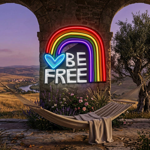 Be Free! LED Neon Sign Light Pop Art